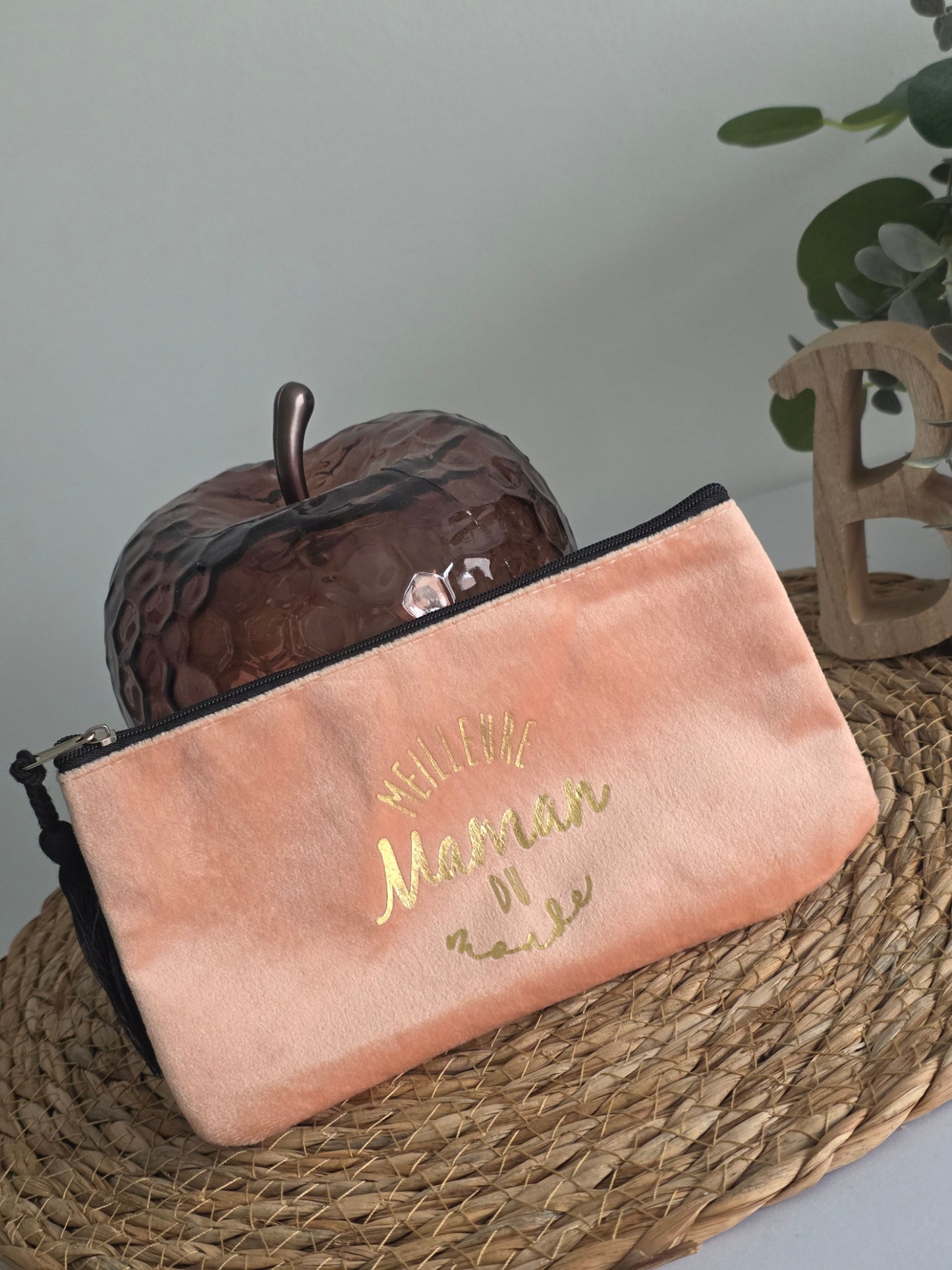 Pochette " Meilleure Maman du Monde "  Pêche