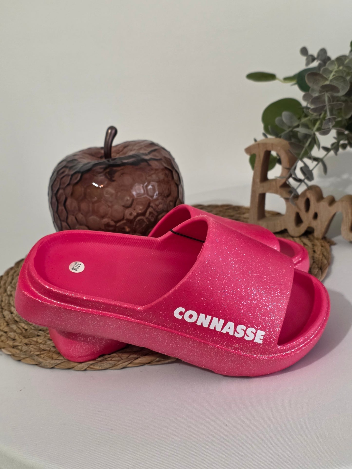 CONNASSE - Claquette à Paillette Fuchsia