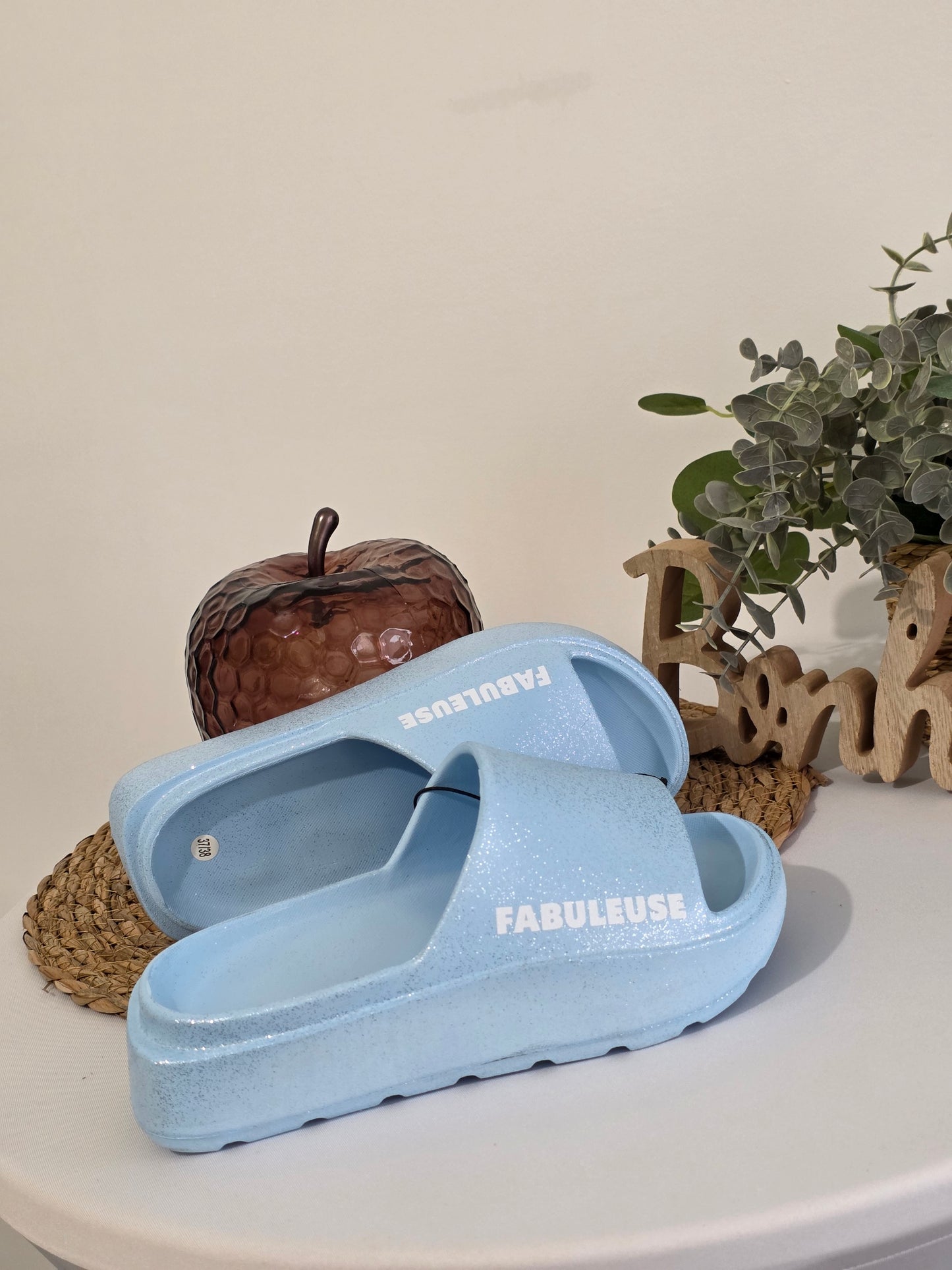 FABULEUSE 39/40 - Claquette à Paillette Bleu