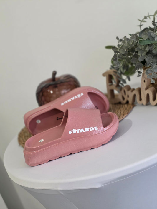 FETARDE 39/40 - Claquette à Paillette Rose Gold