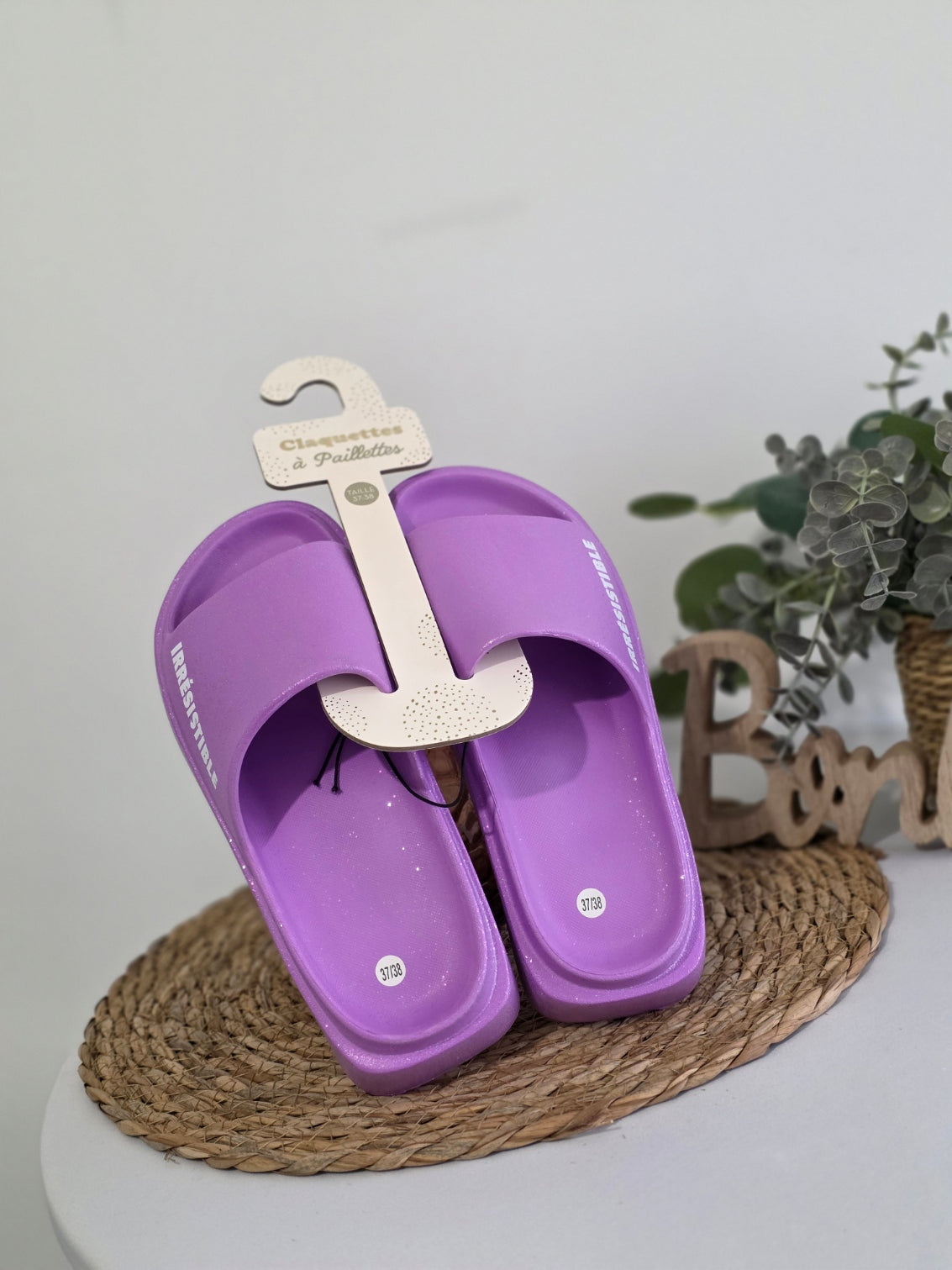 IRRESISTIBLE - Claquette à Paillette Lilas