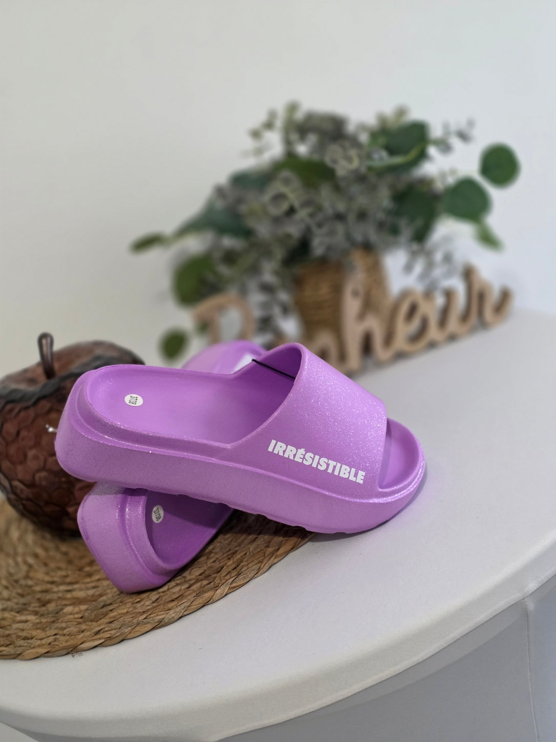 IRRESISTIBLE - Claquette à Paillette Lilas
