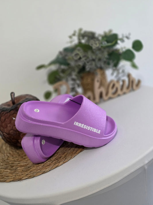 IRRESISTIBLE - Claquette à Paillette Lilas