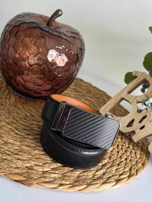 Ceinture Automatique en Cuir de Vachette Noir