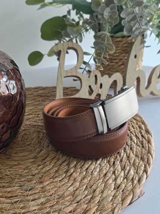Ceinture Automatique en Cuir Marron