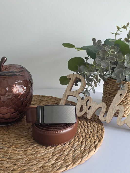 Ceinture Automatique en Cuir Marron