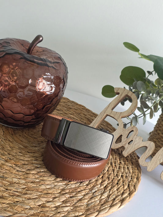 Ceinture Automatique en Cuir Marron