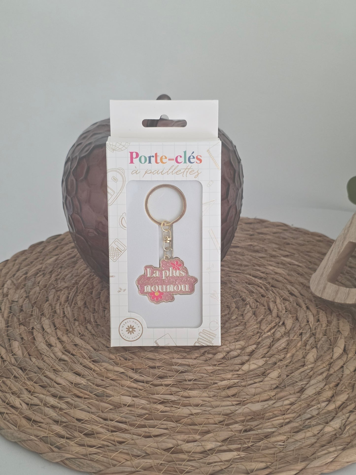 Porte-Clés La Plus Belle C'est Ma Nounou
