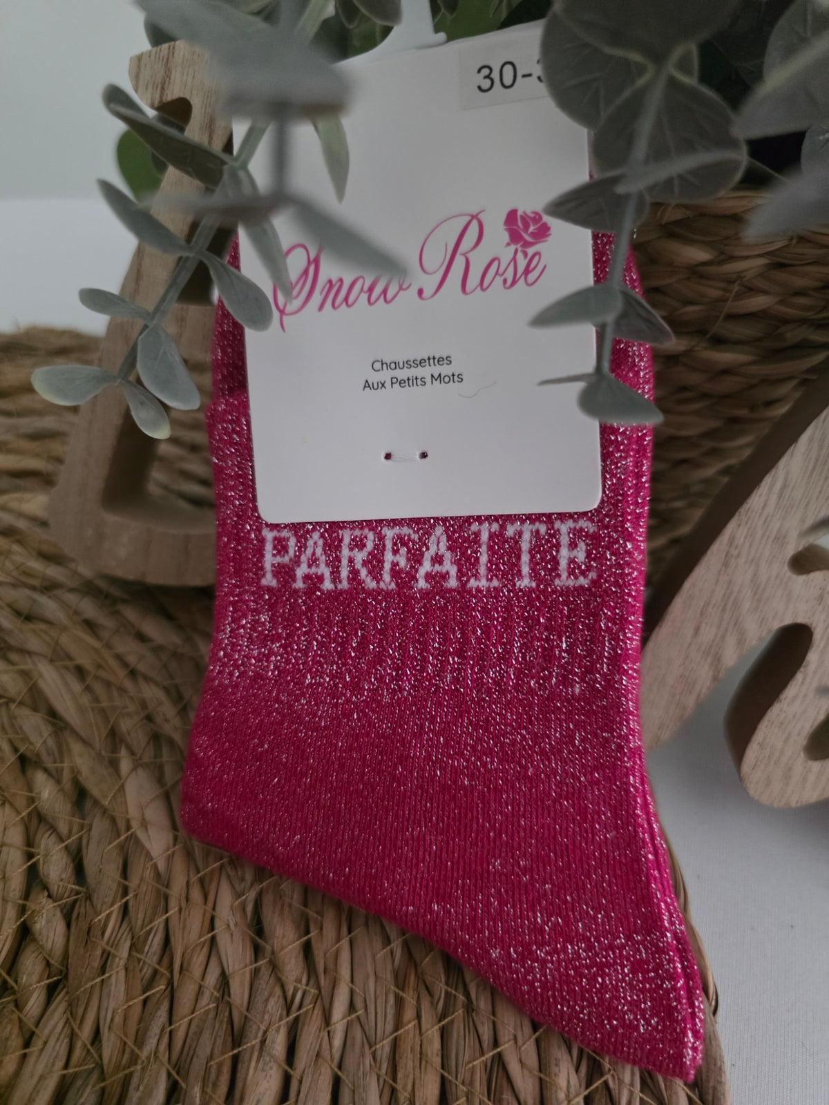 PARFAITE - Chaussette à Paillette Enfant Fuchsia