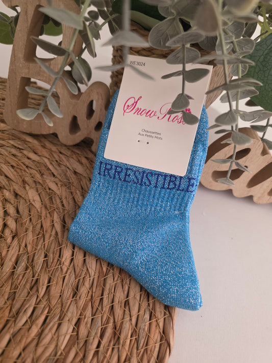 IRRESISTIBLE - Chaussette à Paillette Enfant Bleu