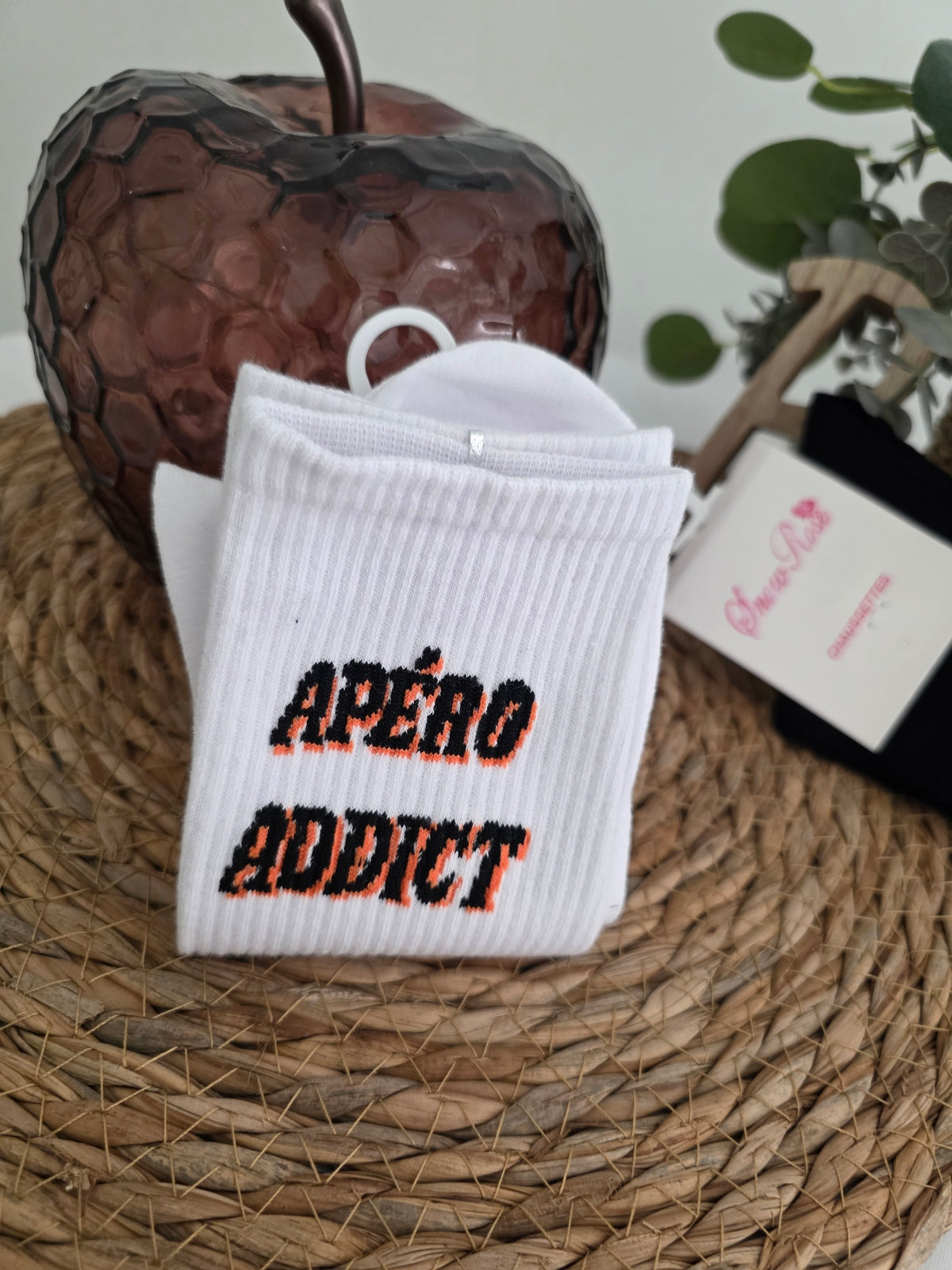 Nos Chaussettes à Message ! Apéro Addict Blanc