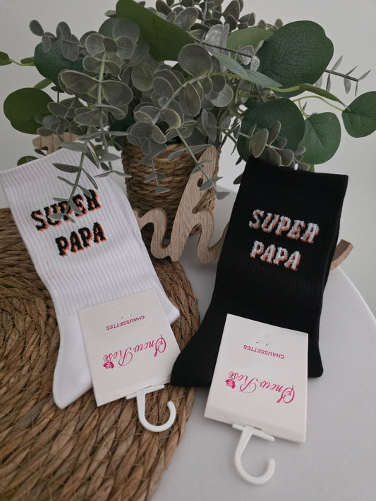 Nos Chaussettes à Message ! Super Papa Noir