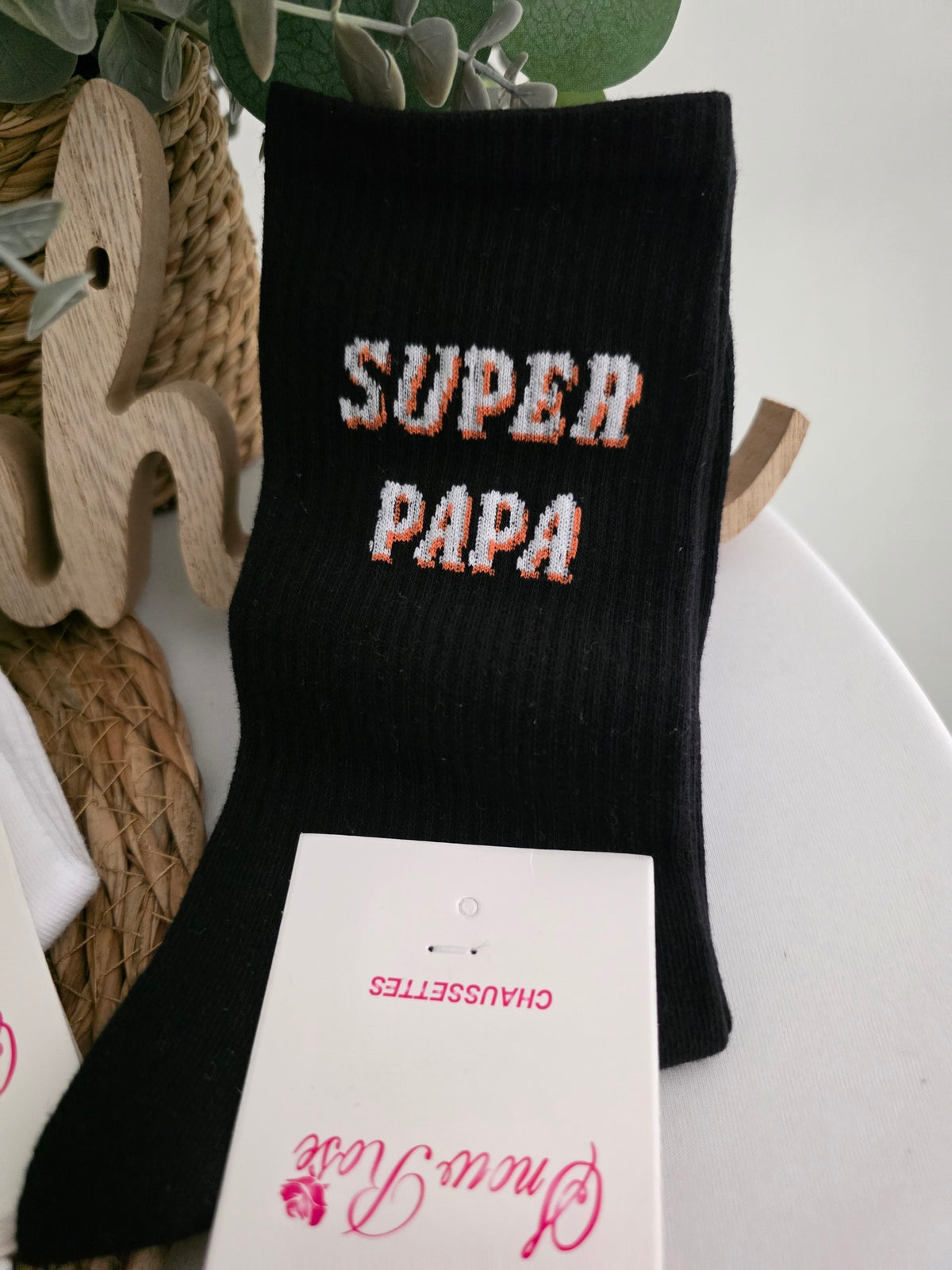 Nos Chaussettes à Message ! Super Papa Noir