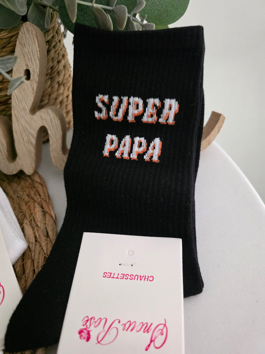 Nos Chaussettes à Message ! Super Papa Noir