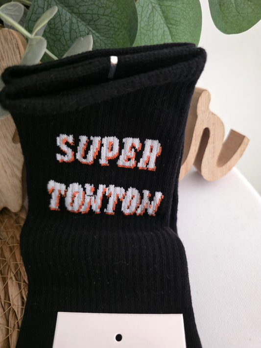 Nos Chaussettes à Message ! Super Tonton Noir