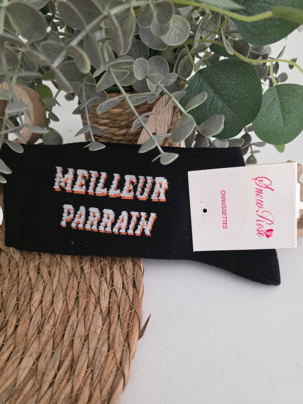 Nos Chaussettes à Message ! Meilleur Parrain Noir