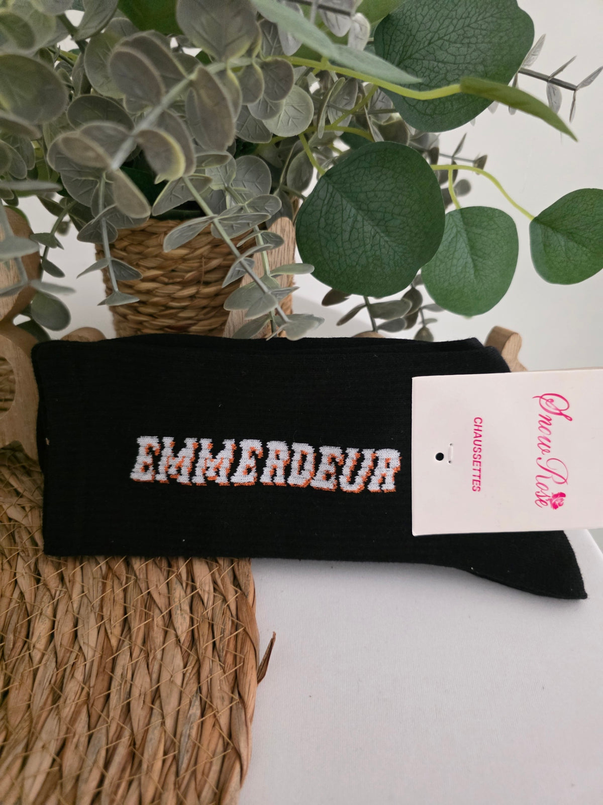 Nos Chaussettes à Message ! Emmerdeur Noir