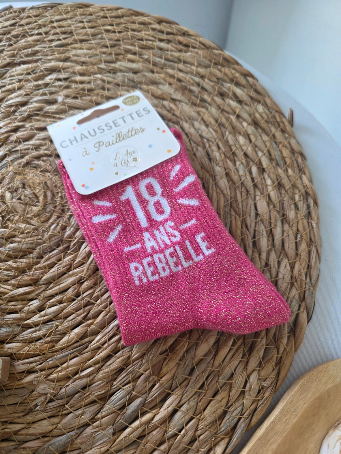 18 ANS Rebelle - Chaussette à Paillette
